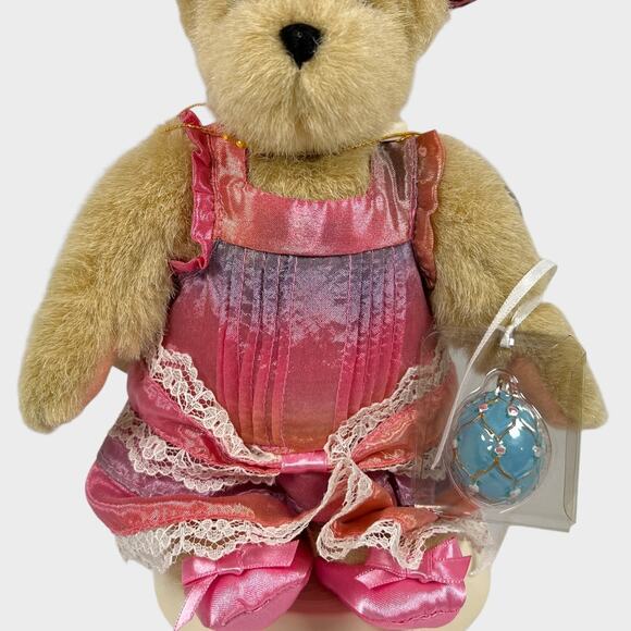 Muffy VanderBear Vintage 1999 Fabearge Egg Pink Satin Dress Slippers Model 5438 - Picture 2 of 14